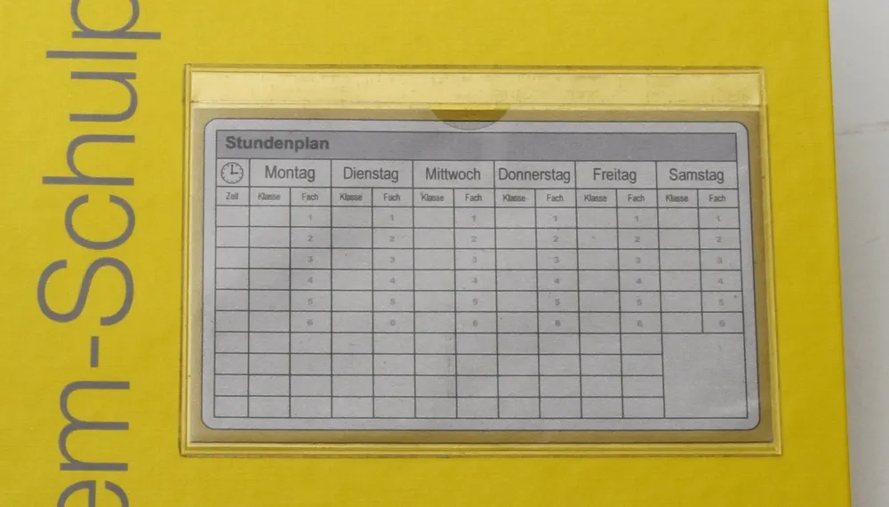 Stundenplan-Anhefttasche, selbstklebend