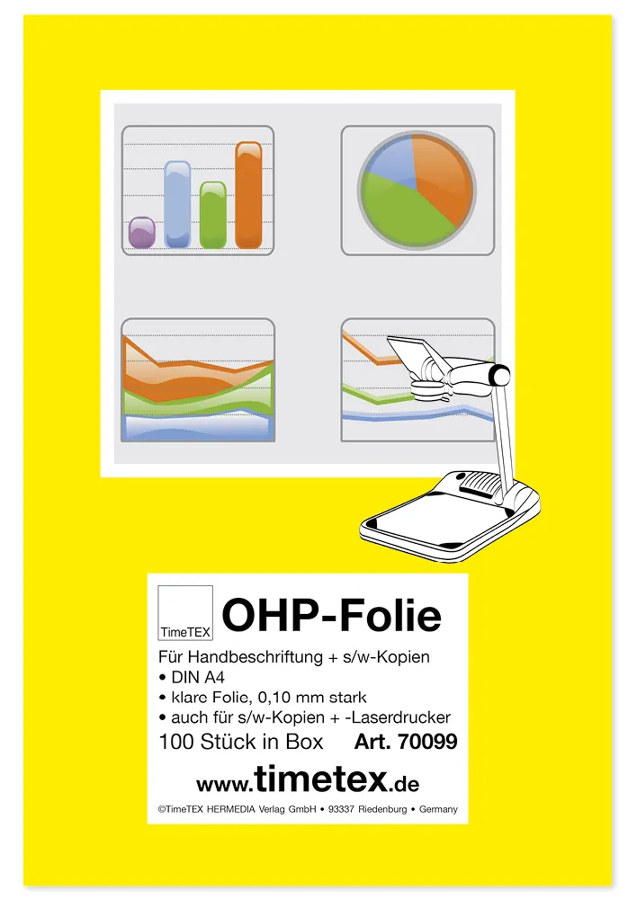 TimeTEX-OHP-Folie (kopierfähig), Box 100 Stück