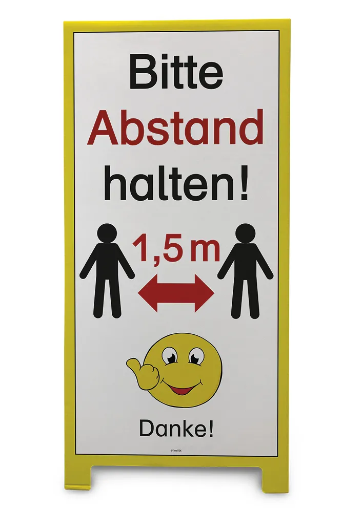 Stand-Display "Bitte Abstand - Danke", 5-tlg.