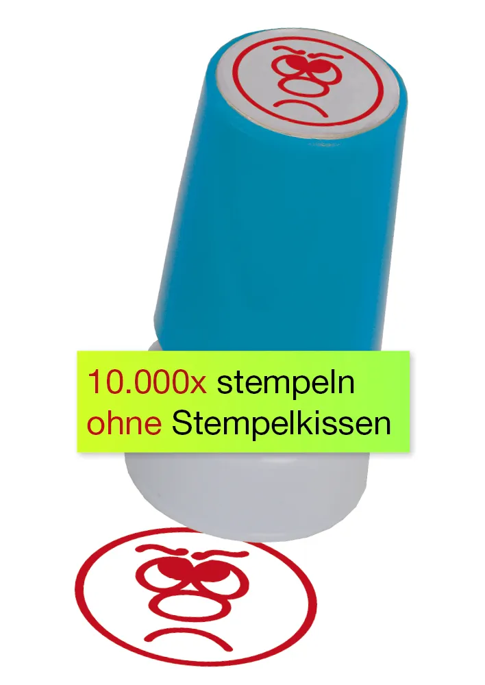 Stempel, Gesicht traurig