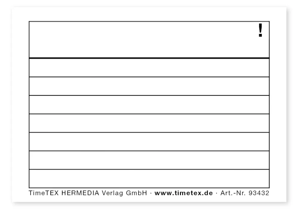 Karteikärtchen A8 mit Vordruck, 100-tlg.