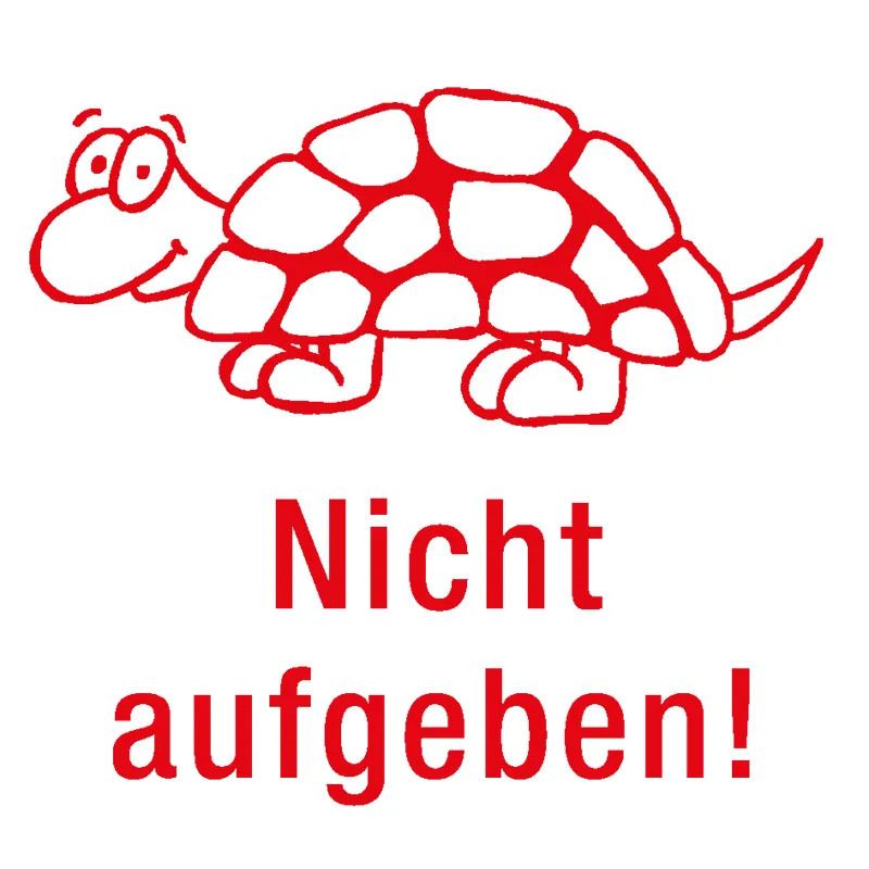 Stempel, Schildkröte Nicht aufgeben!