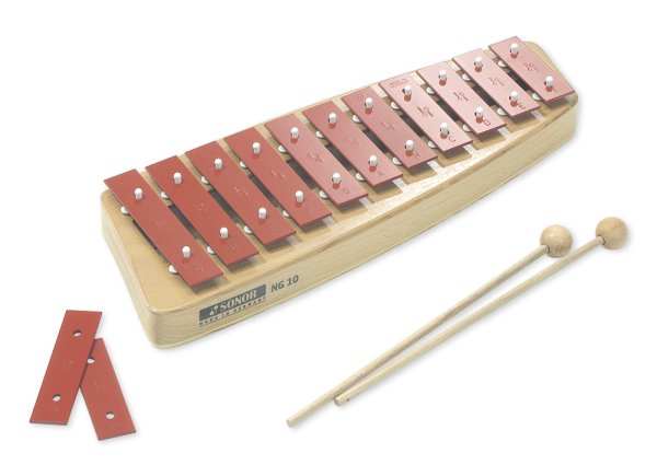 SONOR Glockenspiel, Sopran c3-f4 + fis3, b3, mit Schlägel, NG 10 aus NG Serie