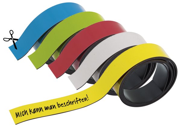 Magnetband-Rolle farbig, 1m, Schnäppchen