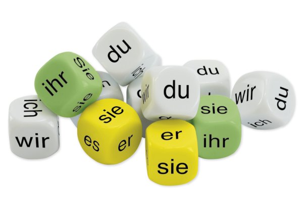 Würfel-Set "ich - wir - du" 12-tlg., 20 mm in Box