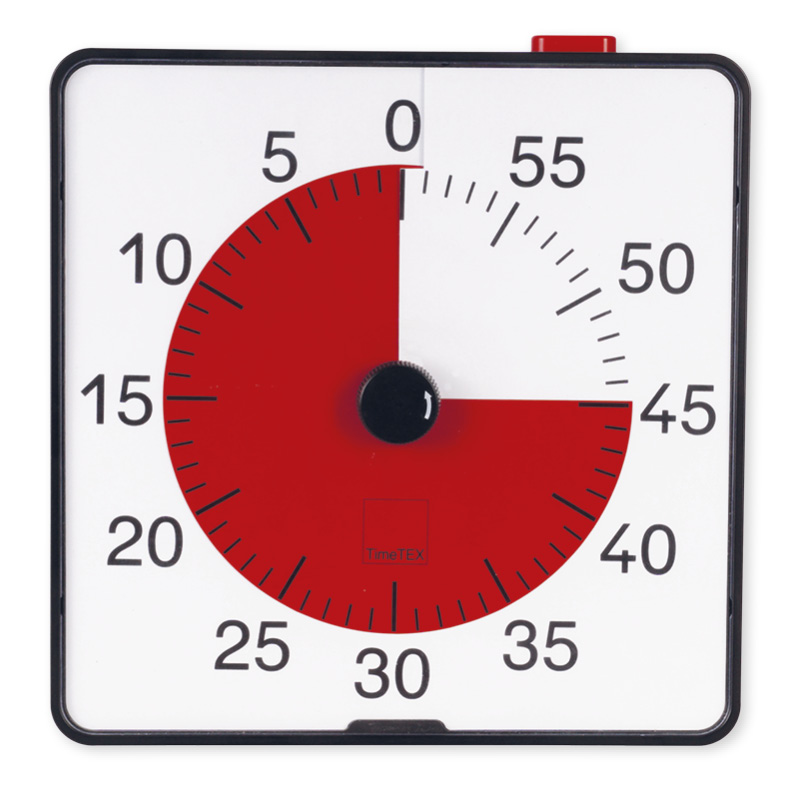 TimeTEX Timer Countdown XL, 32x32 cm, mit Pausentaste, Neuheiten, Schule + Kindergarten, s+w Verlag