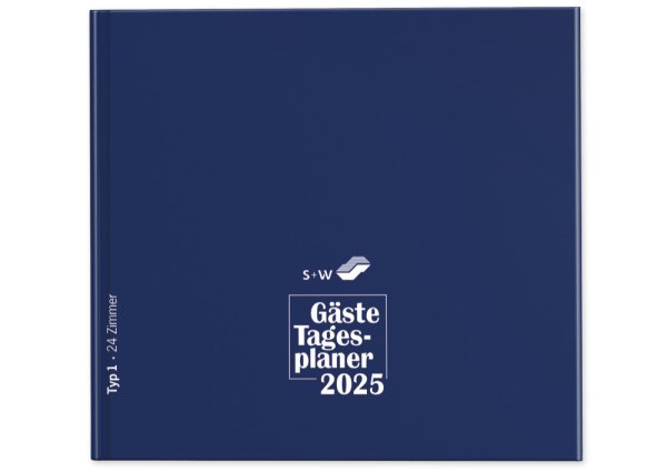 s+w Gäste-Tages-Planer 2025, Typ1, 24 Zimmer