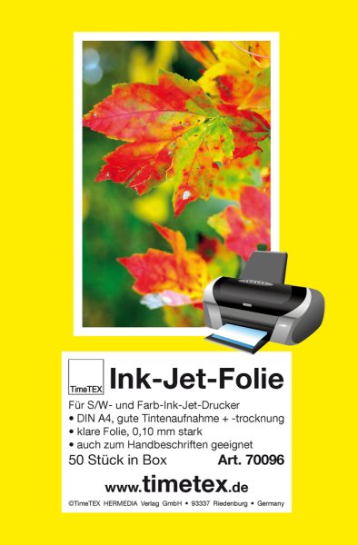 Ink-Jet-Folie A4 für Tintenstrahldrucker