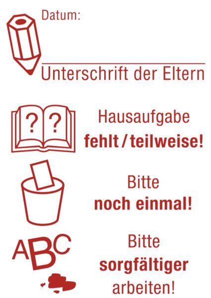 Stempel-Türmchen, Unterschrift