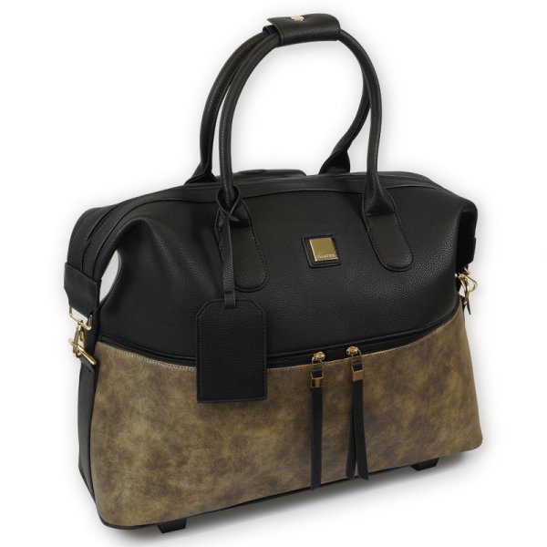 Trolley-Handtasche "Bellissima", schwarz-gold