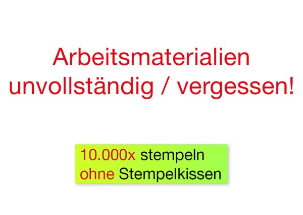 Siebdruck-Stempel "Perpetuum", "Arbeitsmaterialien"