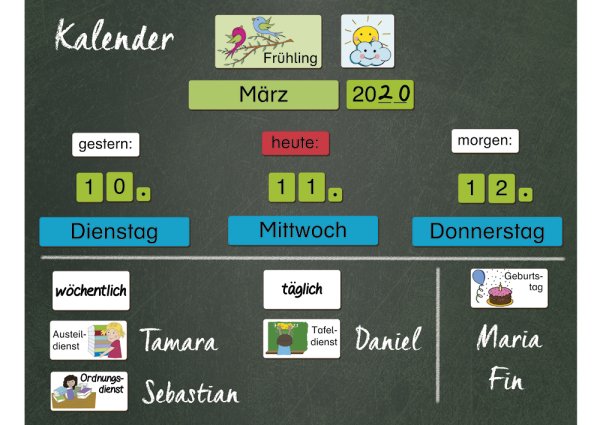 "Mein Klassenkalender" magnetisch