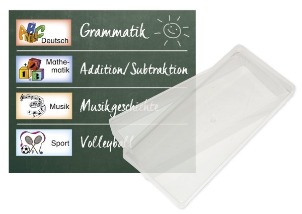 Stundenplan-Bildkarten aus Pappe, magnetisch, 40-tlg., in Box