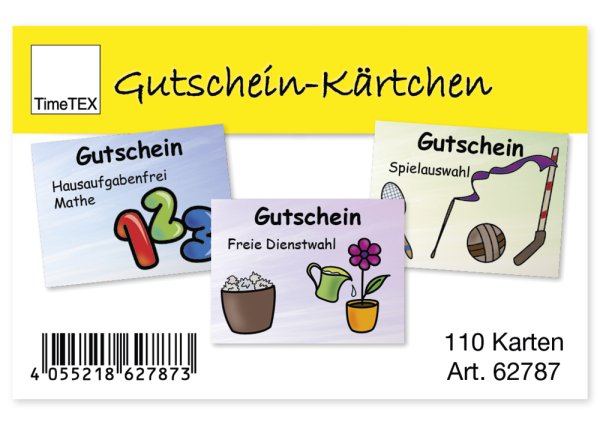 Gutschein-Kärtchen, 110-tlg.