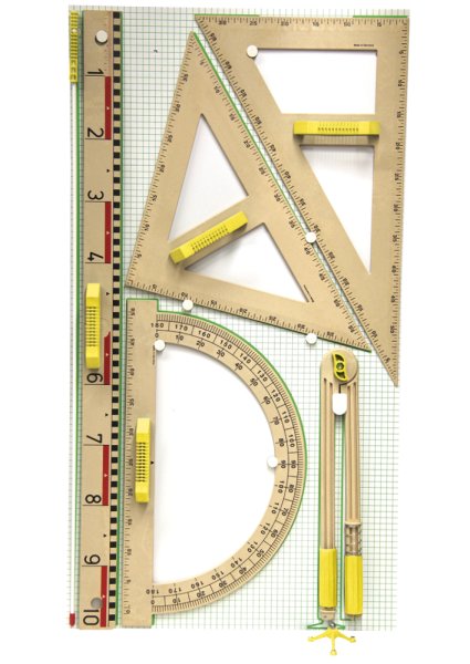 Wandtafel-Gerätesatz Profi 7-tlg., magnetisch, RE-Wood