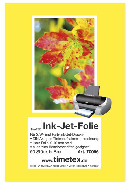 Ink-Jet-Folie A4 für Tintenstrahldrucker