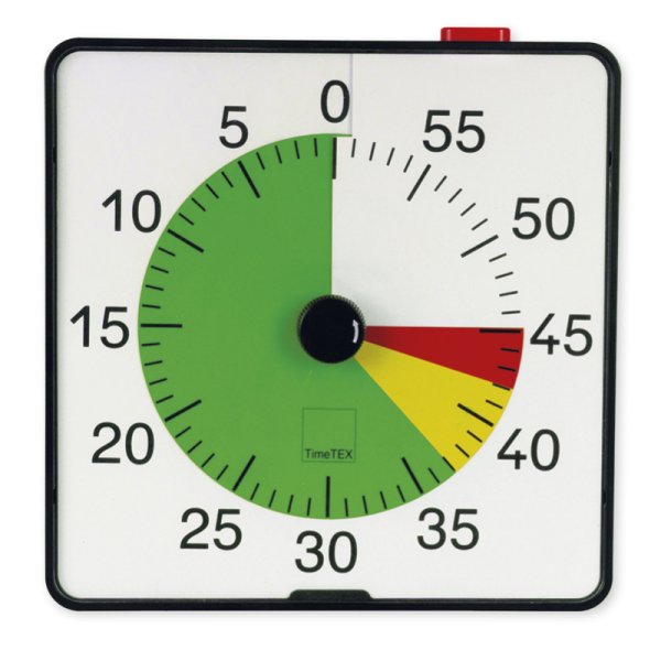 TimeTEX Timer "Countdown" XL, 32x32 cm, mit Ampelscheibe und Pausentaste