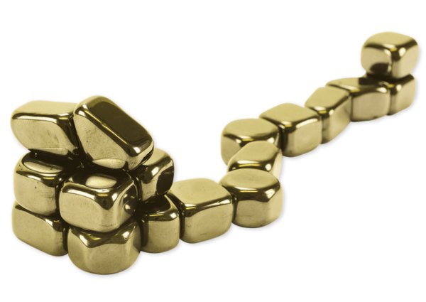 Set Magnete "Gold-Nuggets", ca. 20-tlg.