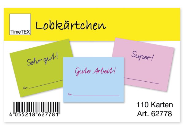 Lob-Kärtchen, 110-tlg.